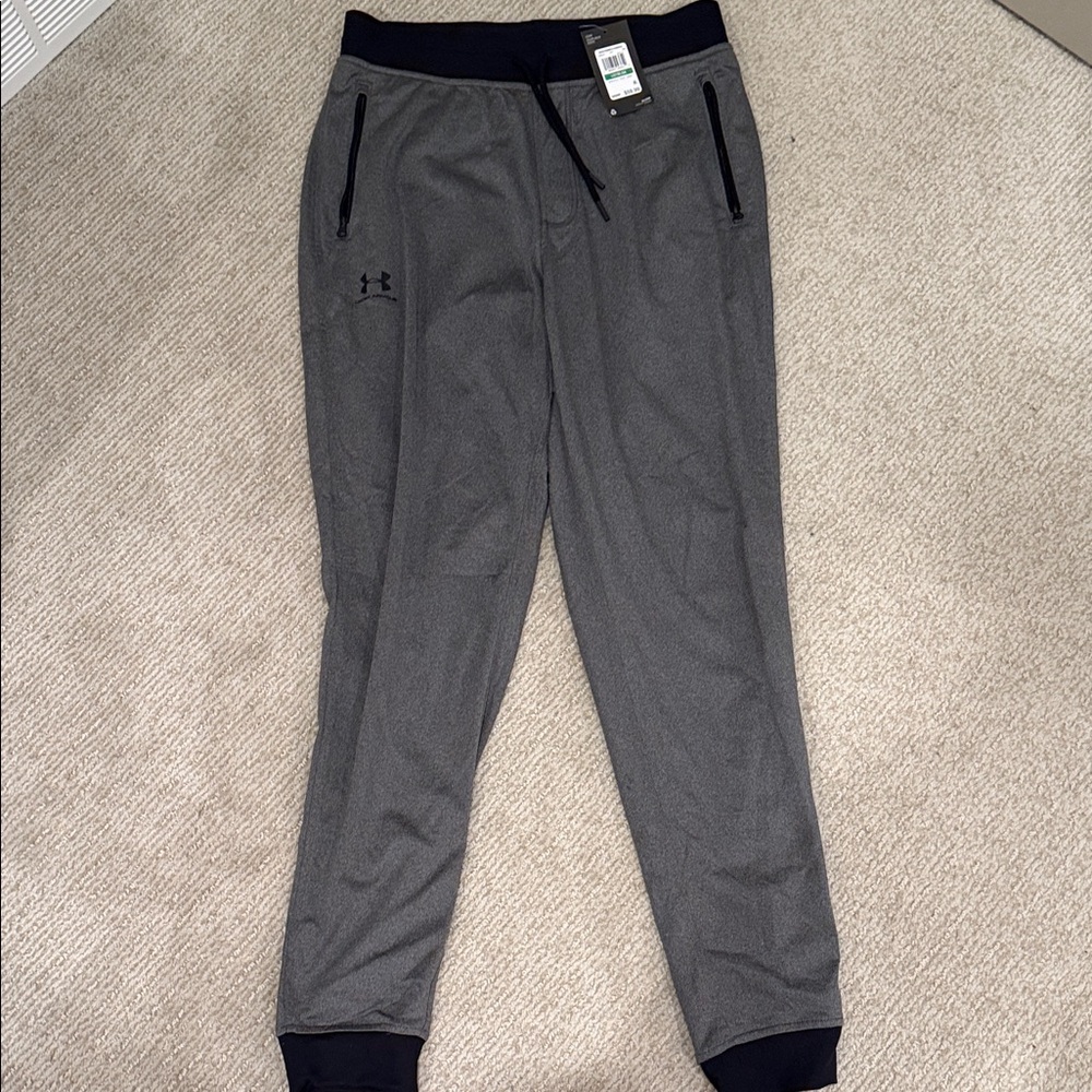 Under Armour Gray and Black Sweatpants